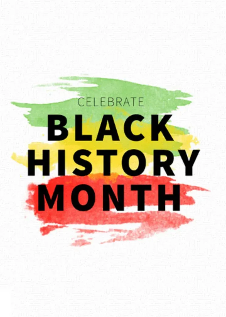 Watercolor Black History Month card front