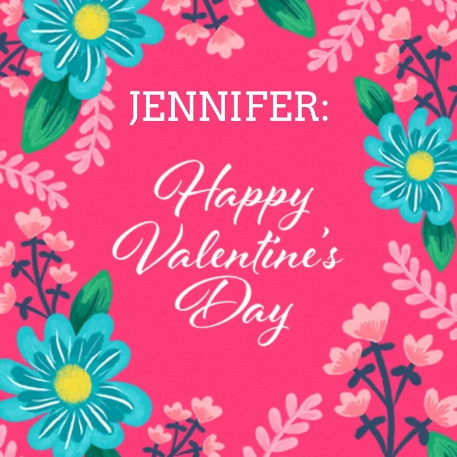 Personalized Friend Valentine card front