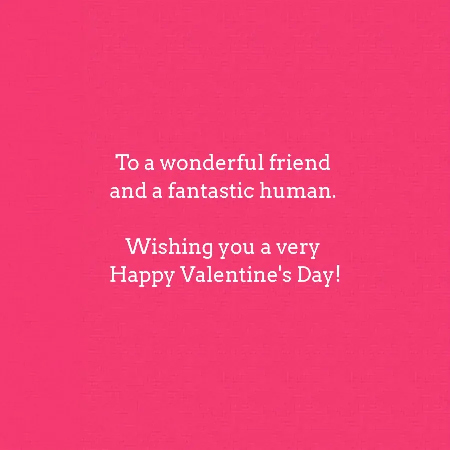 Personalized Friend Valentine card inside right