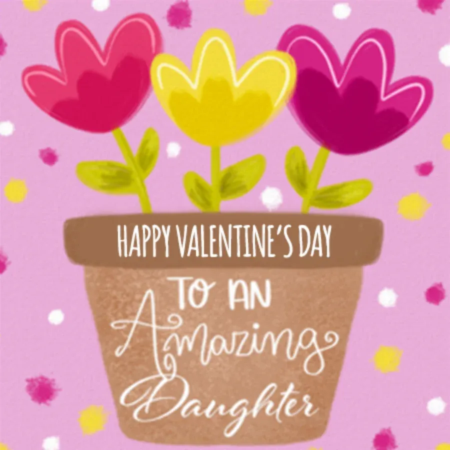 Happy Valentine's Day, Daughter card front