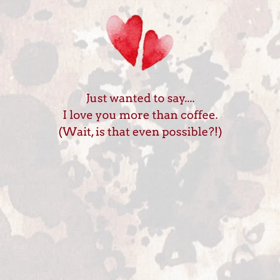 Love & Coffee card inside right