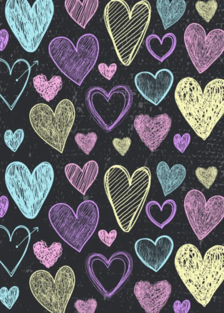 Teacher Valentine Chalkboard card inside left