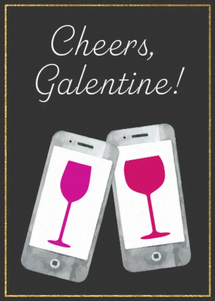 Cheers, Galentine! card front