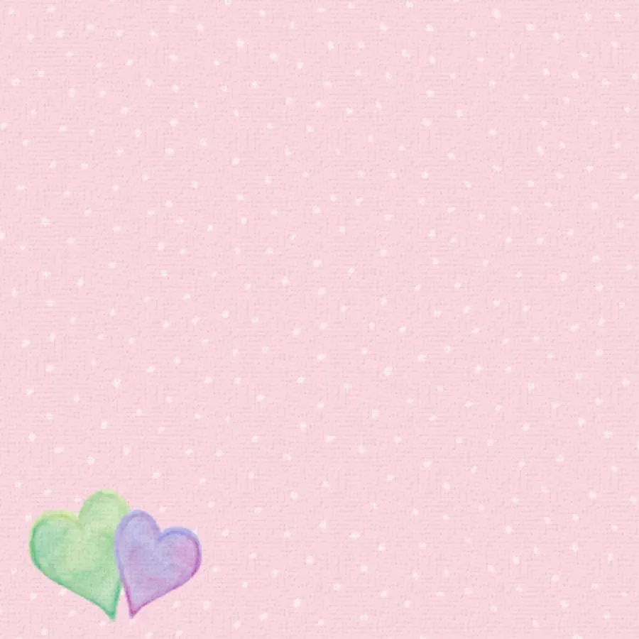 Valentine's Day Watercolors card inside left