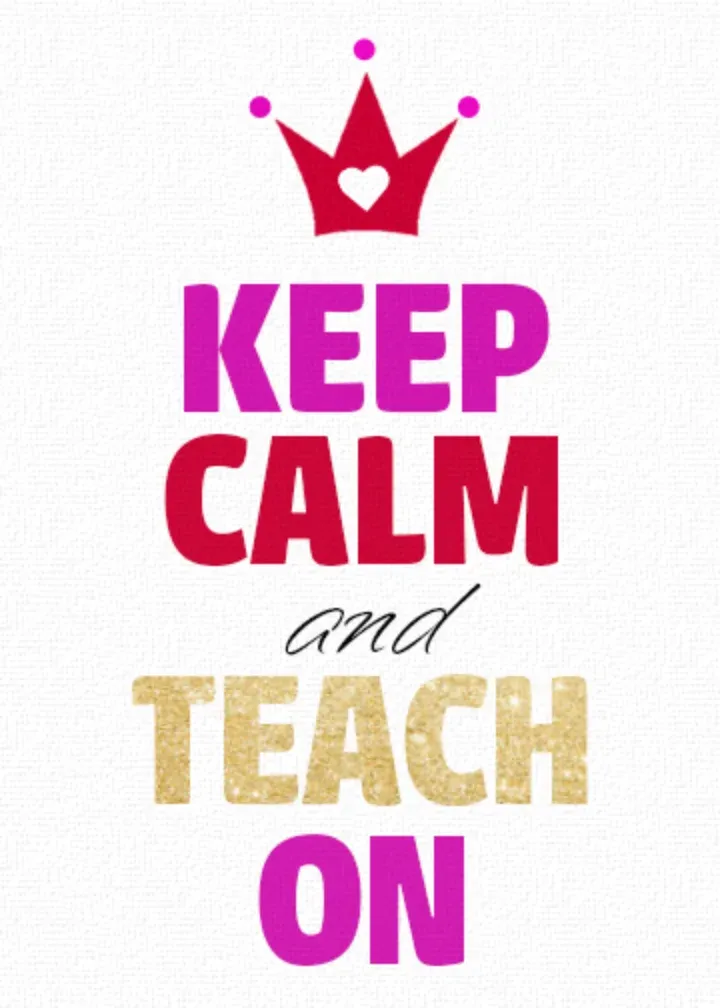 Keep Calm and Teach On, Valentine! card front