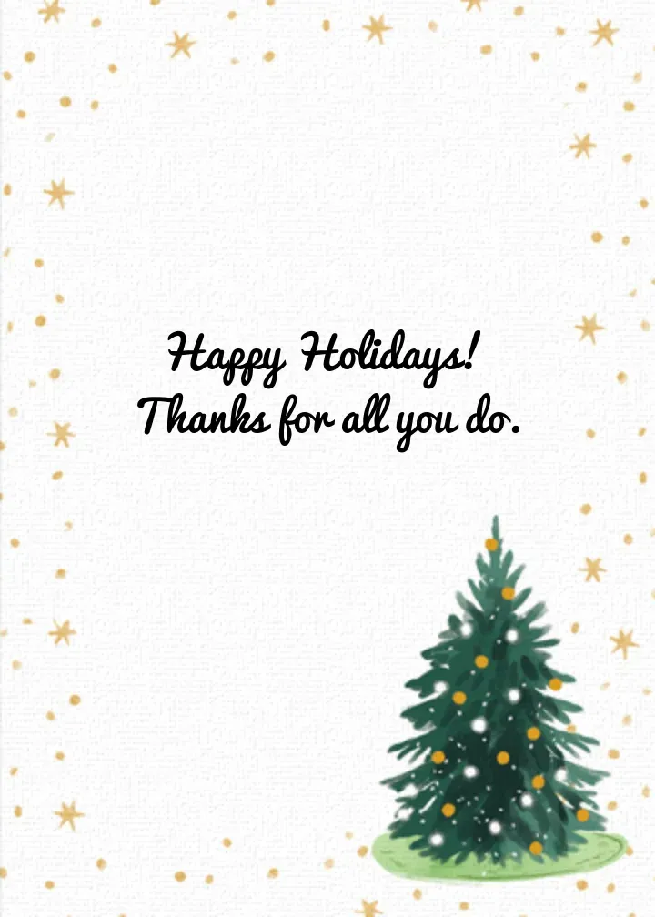 Holiday Hibernation Bear card inside right