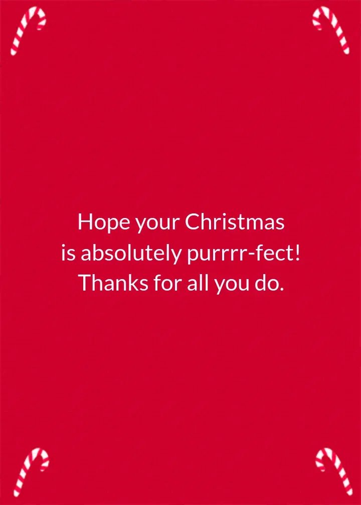 A Meowy Christmas card inside right
