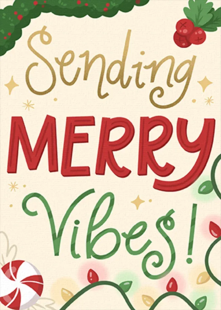Merry Vibes card front