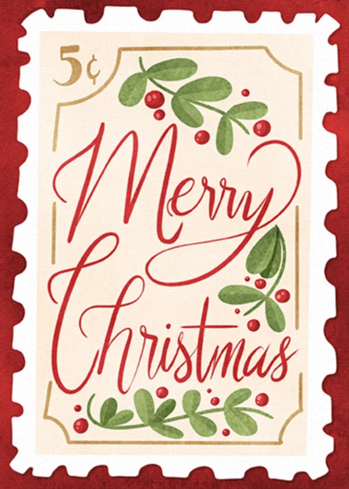 Holiday Stamp card front