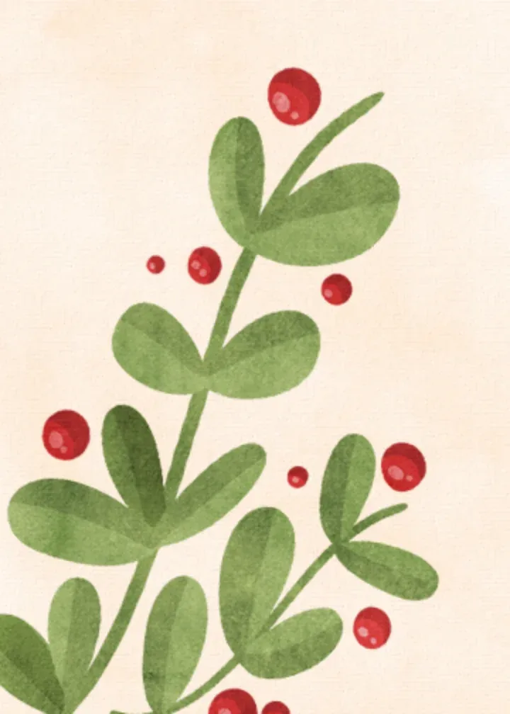 Holiday Stamp card inside left