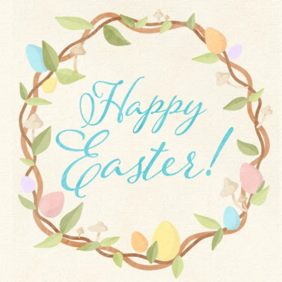 Easter Wreath card front