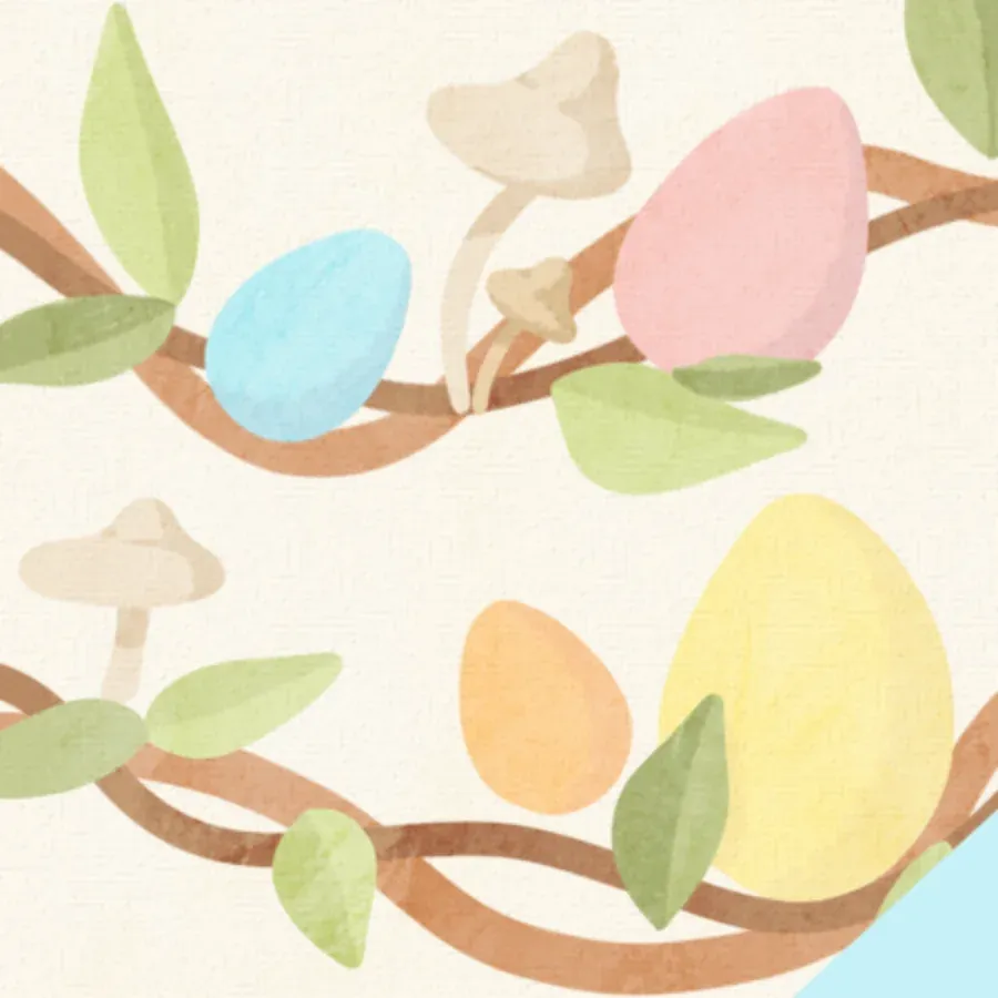 Easter Wreath card inside left