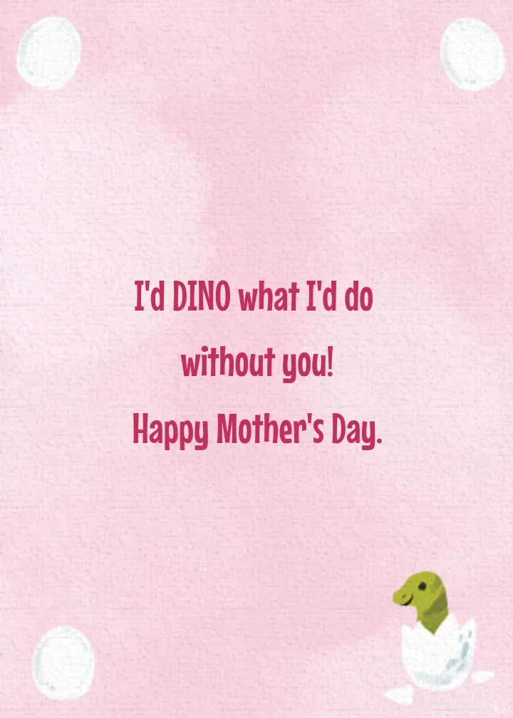 Dino-mite Mom card inside right