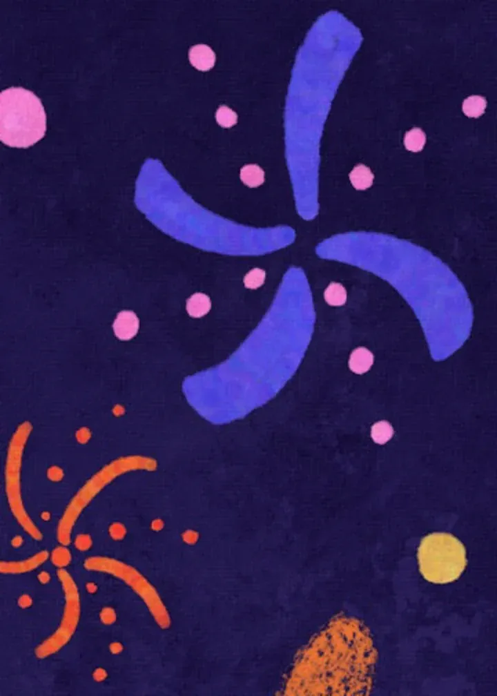 Diwali Lights card inside left