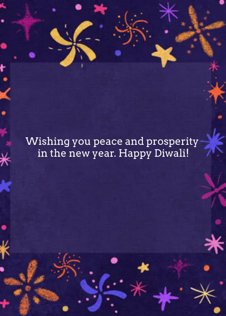 Diwali Lights card inside right