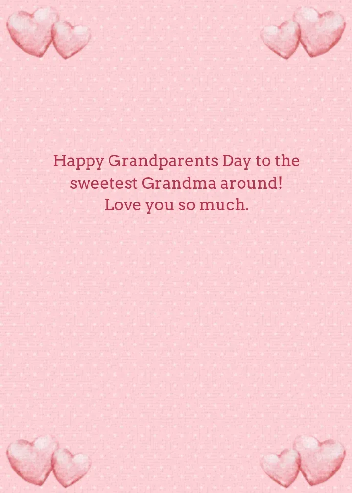 Sweetest Grandma card inside right