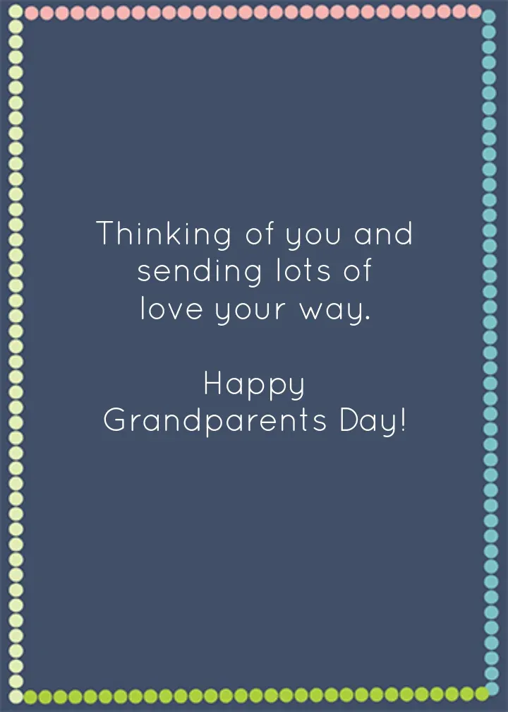 Sending Hugs Grandparents card inside right