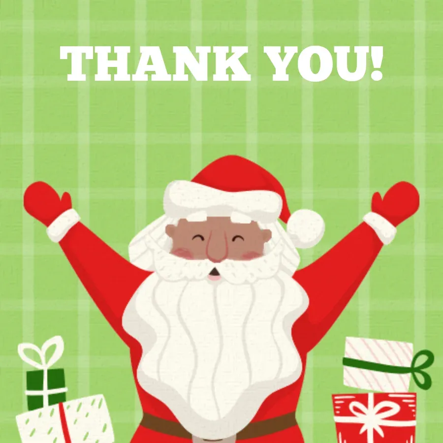 Santa Claus Thank You card front