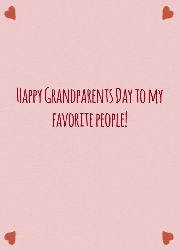 Grandparents Day Love card inside right