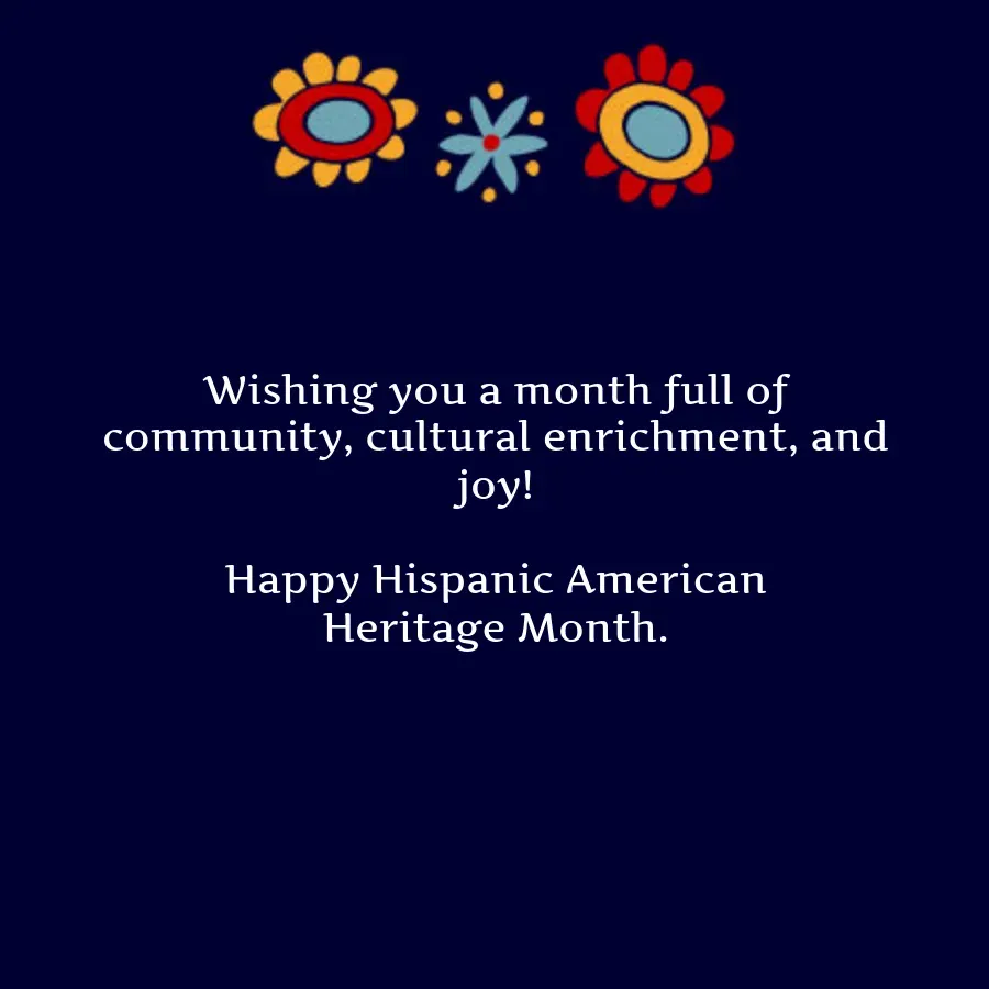 Hispanic Heritage Floral card inside right