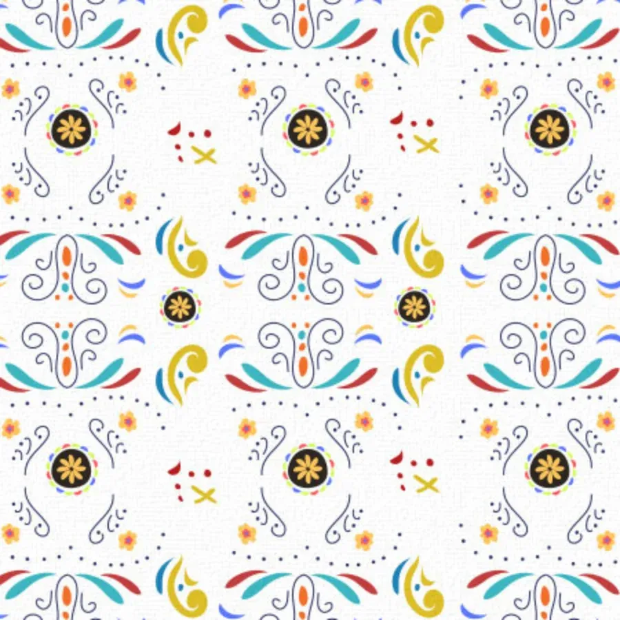 Hispanic Heritage Pattern card inside left