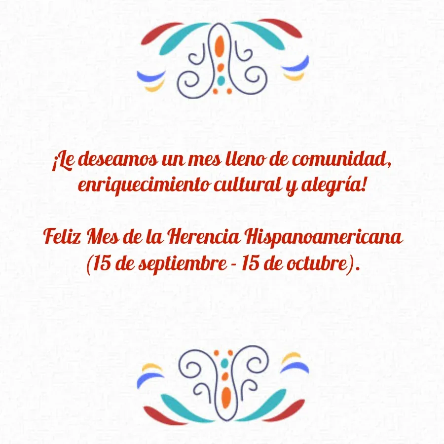 Hispanic Heritage Pattern card inside right