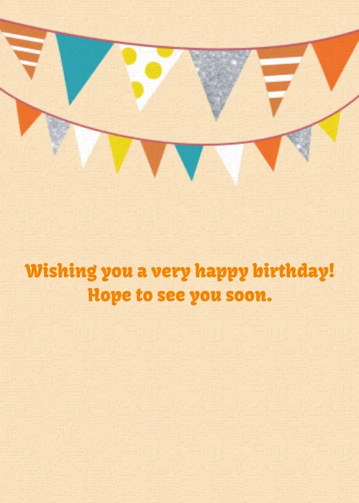 Autumn Birthday Cake card inside right