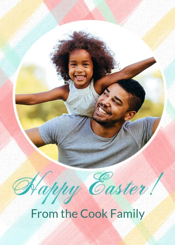 Easter Plaid card front