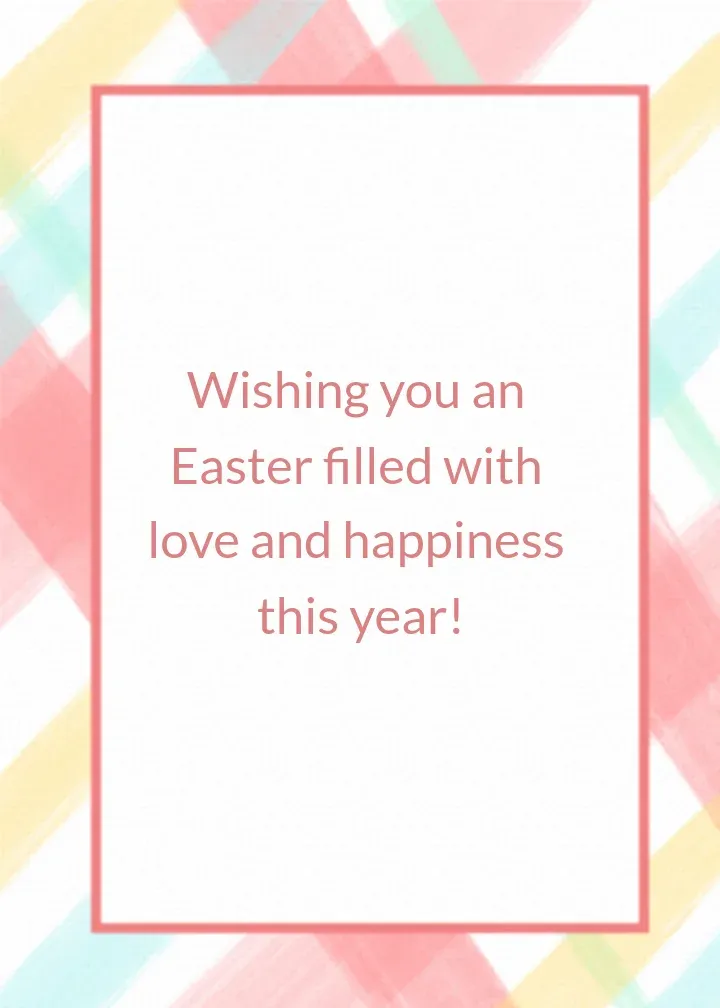 Easter Plaid card inside right