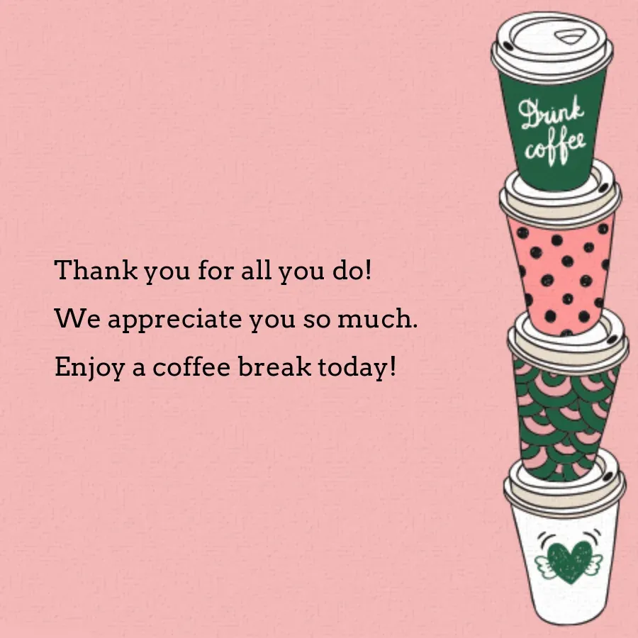 Appreciated A Latte Boss card inside right