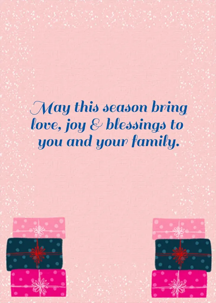 Tidings of Comfort card inside right