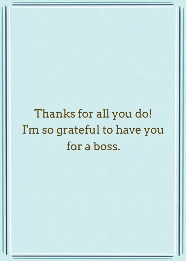 Thanks A Latte Boss card inside right