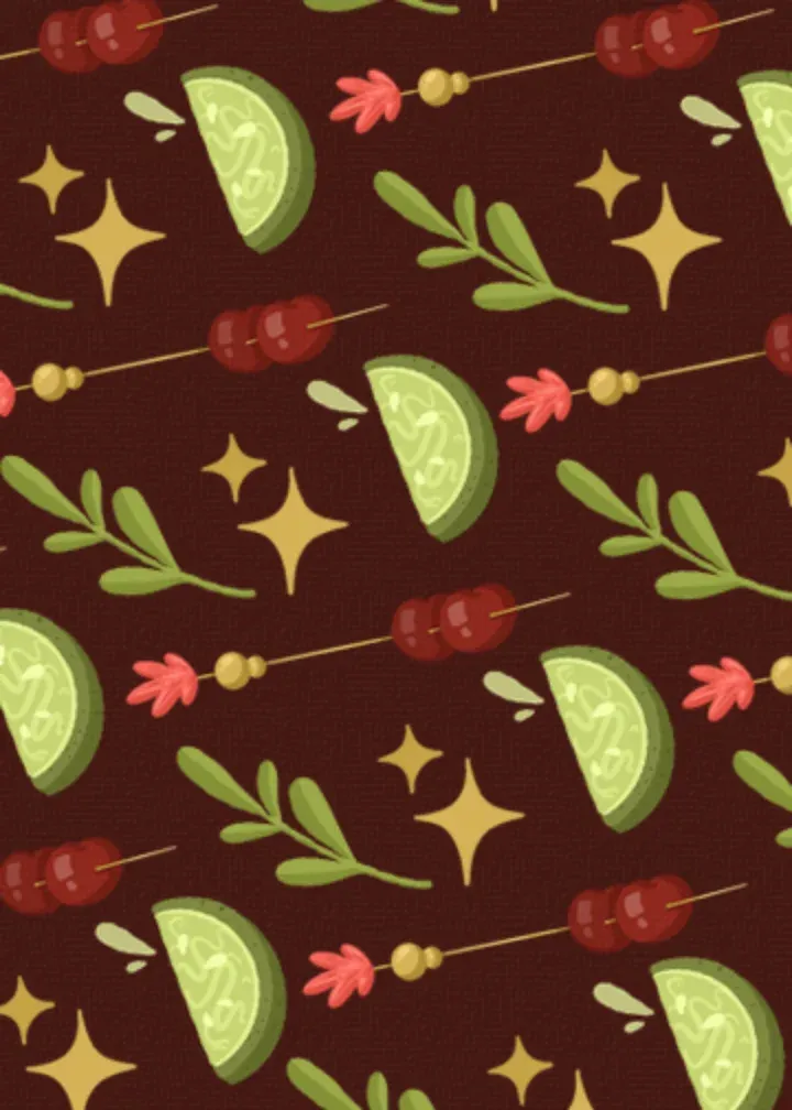 Spirits Bright card inside left