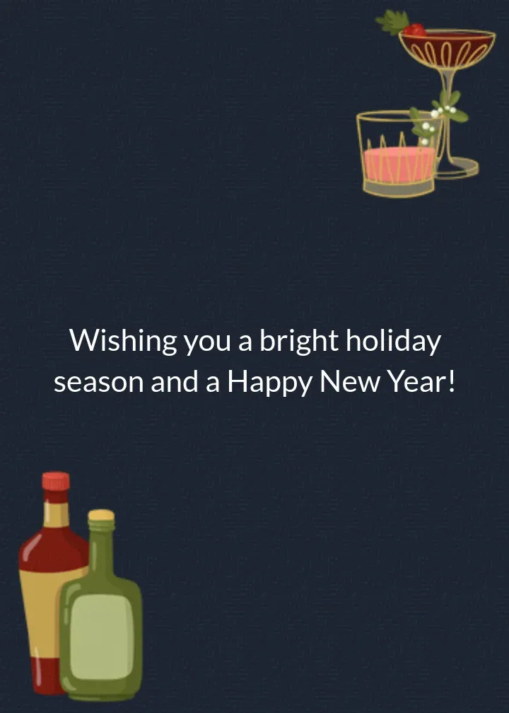 Spirits Bright card inside right