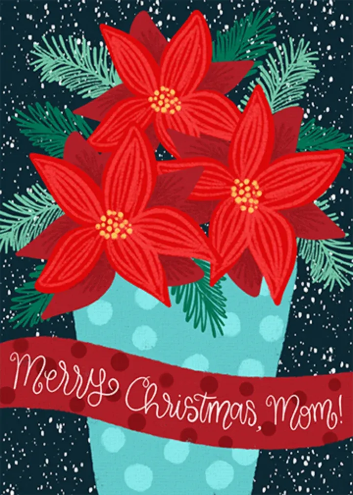 Merry Mom card front