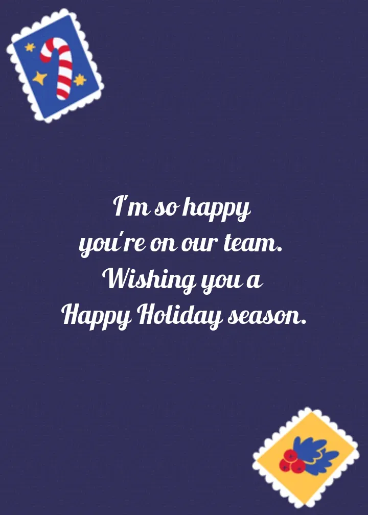 Sending Holiday Cheer card inside right