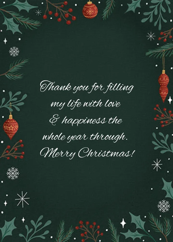 To My Chosen Family card inside right