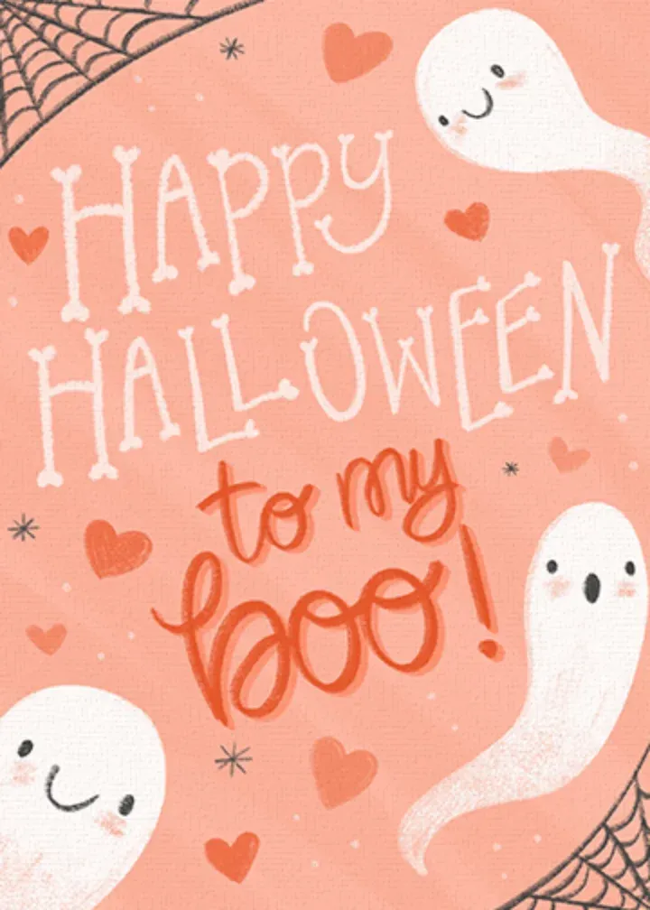 Happy Halloween Boo card front