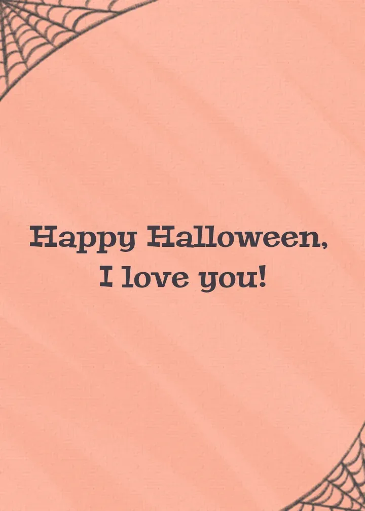 Happy Halloween Boo card inside right