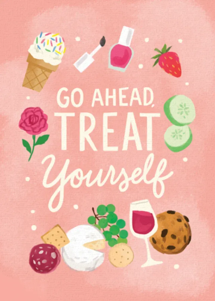 Valentine Treat Yourself card front