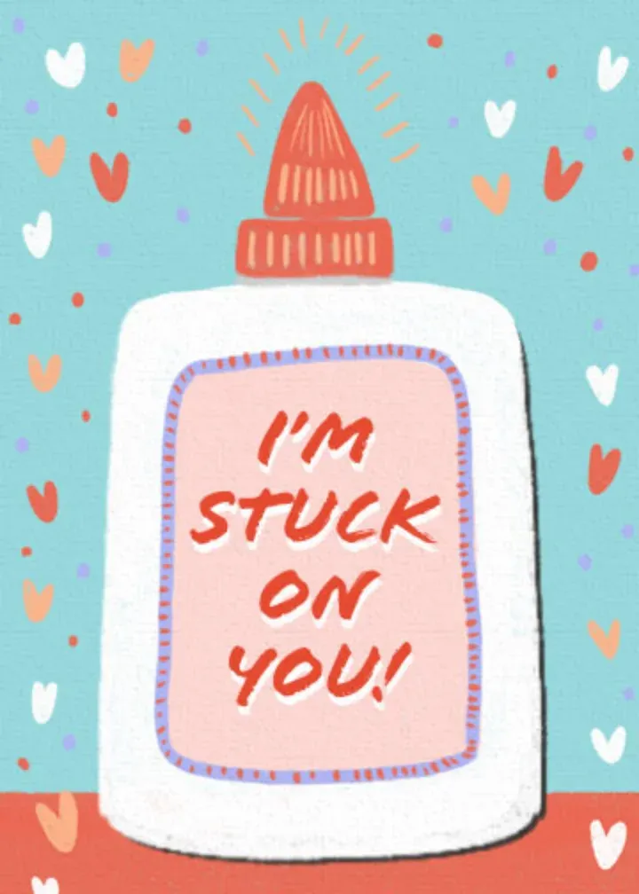 Stuck on You card front