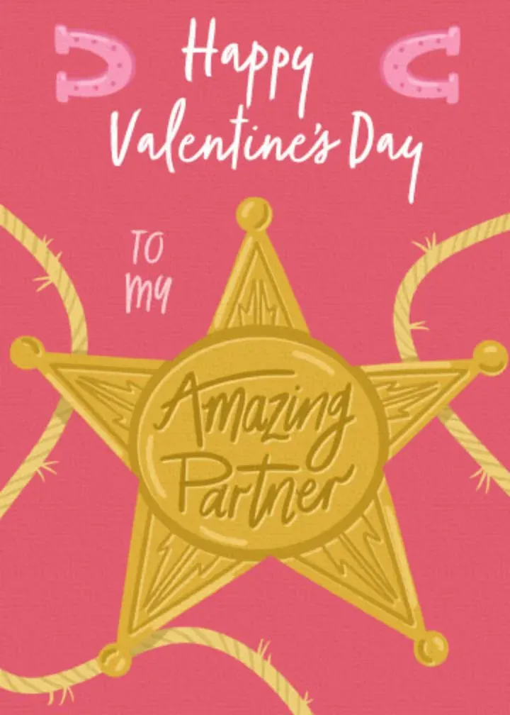 Valentine's Partner card front