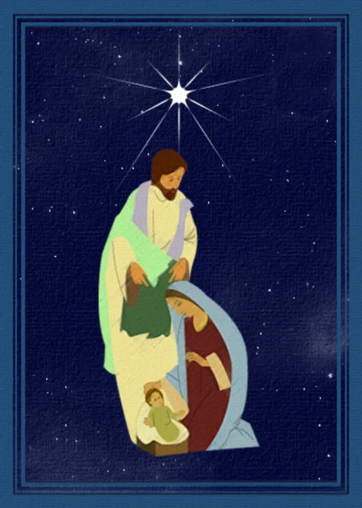 Baby Jesus Nativity card front