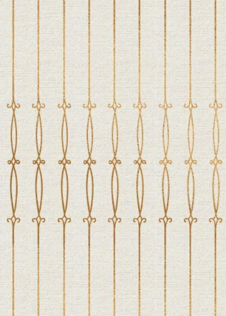 Golden Christmas Cross card inside left