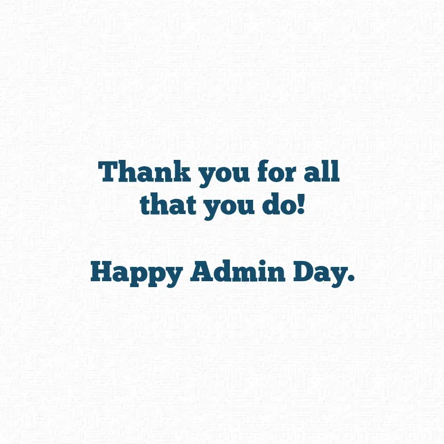 Admin Day Photo card inside right