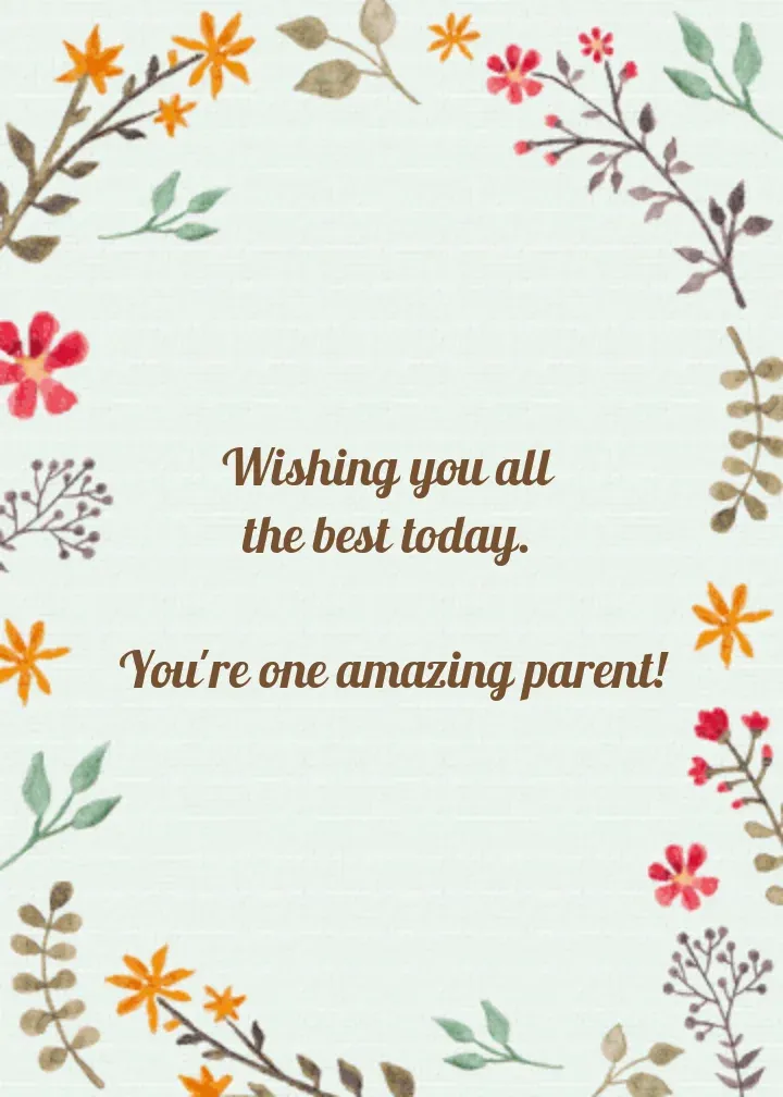 National Single Parents Day | Mar 21 card inside right