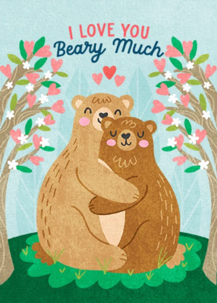 Beary Much card front