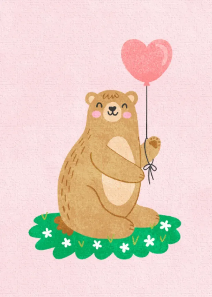 Beary Much card inside left