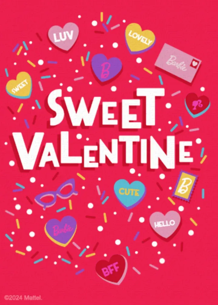 Barbie | Valentine's Day card inside left