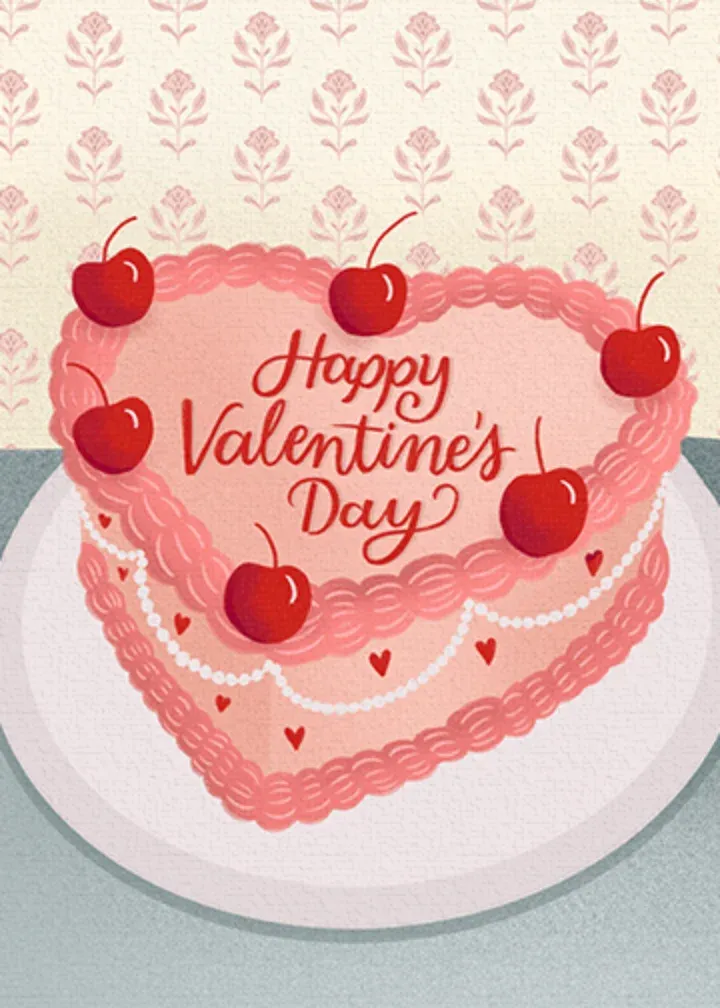 Vintage Cake card front